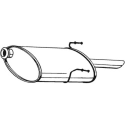 Silencieux d'échappement Arrière Pour Peugeot 406 1726HZ 1726P8