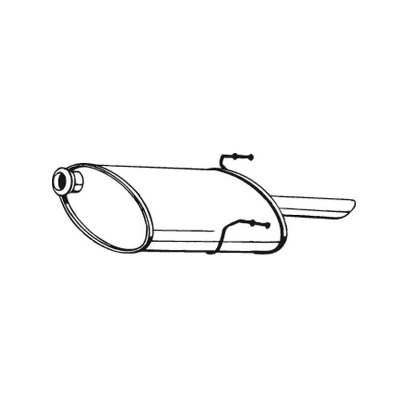 Silencieux d'échappement Arrière Pour Peugeot 406 1726HZ 1726P8