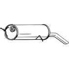 Silencieux d'échappement Arrière Pour Peugeot 307 1726KQ 1730KN