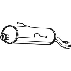 Silencieux d'échappement Arrière Pour Peugeot 206 1726Y1