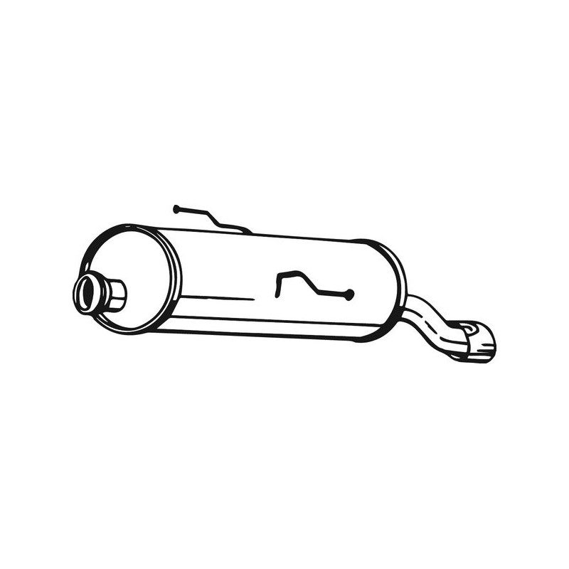 Silencieux d'échappement Arrière Pour Peugeot 206 1726Y1