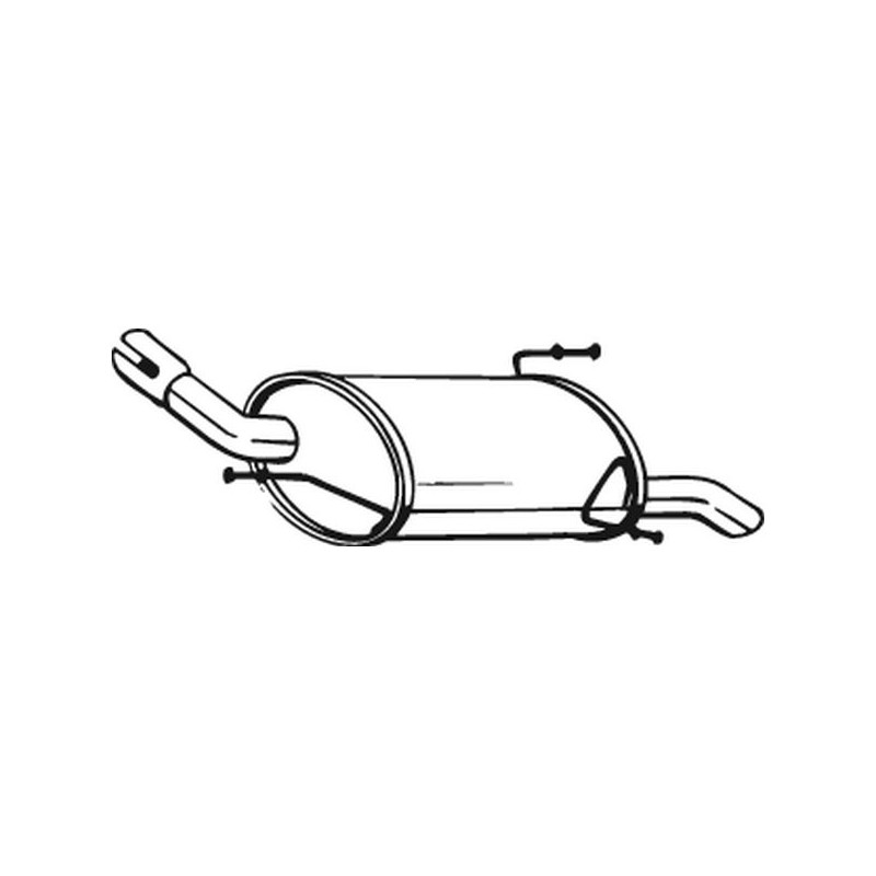 Silencieux d'échappement Arrière Pour Opel Corsa C - 3/5 Portes