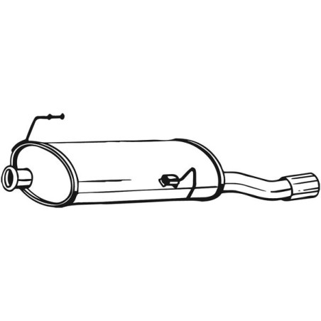Silencieux d'échappement Arrière Pour Peugeot 206 Van 206+ 173027