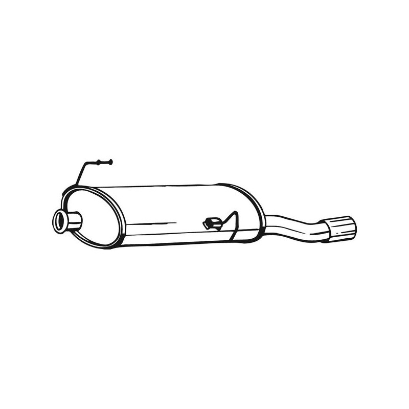 Silencieux d'échappement Arrière Pour Peugeot 206 Van 206+ 173027