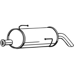 Silencieux d'échappement Arrière Pour Peugeot 206 1726SF