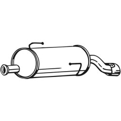 Silencieux d'échappement Arrière Pour Peugeot 206 1726SG