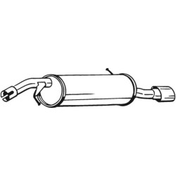 Silencieux d'échappement Arrière Pour Peugeot 207 CC SW 208 I 173086