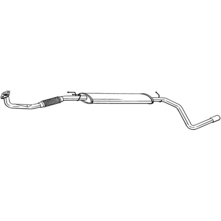Silencieux d'échappement Central Pour Fiat Stilo Multi Wagon Van 46822192