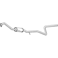 Silencieux d'échappement Central Pour Ford Fiesta V Fusion 1334229 1557508