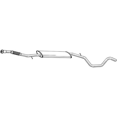 Silencieux d'échappement Central Pour Peugeot Bipper Tepee Citroën Nemo Break