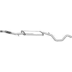 Silencieux d'échappement Central Pour Peugeot Fiat Citroën 1717VQ 51856438