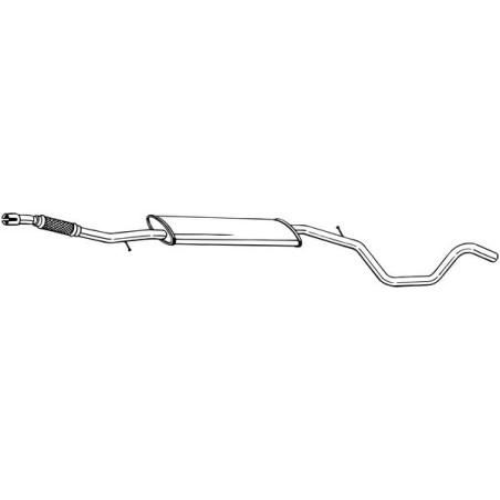 Silencieux d'échappement Central Pour Peugeot Fiat Citroën 1717VQ 51856438