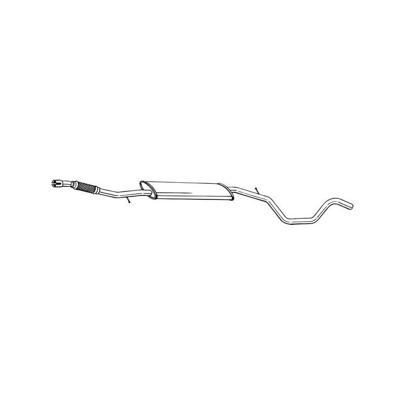 Silencieux d'échappement Central Pour Peugeot Fiat Citroën 1717VQ 51856438