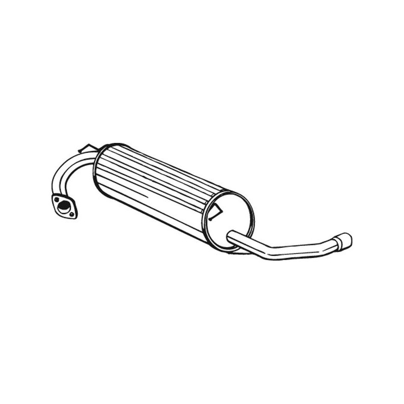 Silencieux d'échappement Arrière Pour Toyota RAV 4 I Cabrio 174307B040