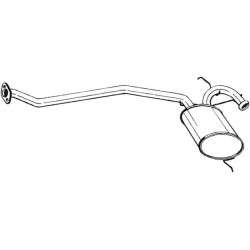 Silencieux d'échappement Central Pour Renault 19 I Cabriolet Chamade 7700787550