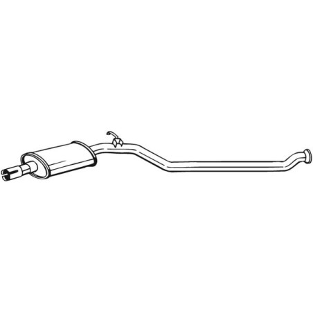 Silencieux d'échappement Central Pour Peugeot 206 1705FL 1717FK