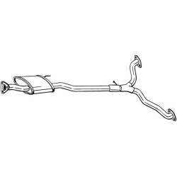 Silencieux d'échappement Central Pour Chevrolet Captiva Van 96629168