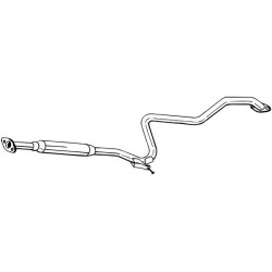 Silencieux d'échappement Central Pour Nissan Almera I Hatchback 203000N210