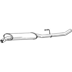 Silencieux d'échappement Central Pour Peugeot Citroën Lancia 1717R1 9456201780