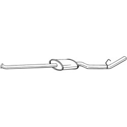 Silencieux d'échappement Central Pour Renault Kangoo Express 7700308551