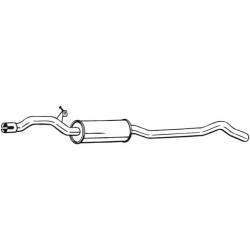 Silencieux d'échappement Central Pour Audi A4 Avant 8K0253409AA 8K0253409D