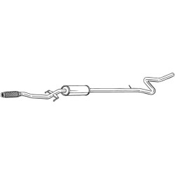 Silencieux d'échappement Central Pour Peugeot 207 CC SW 208 I 1717GJ