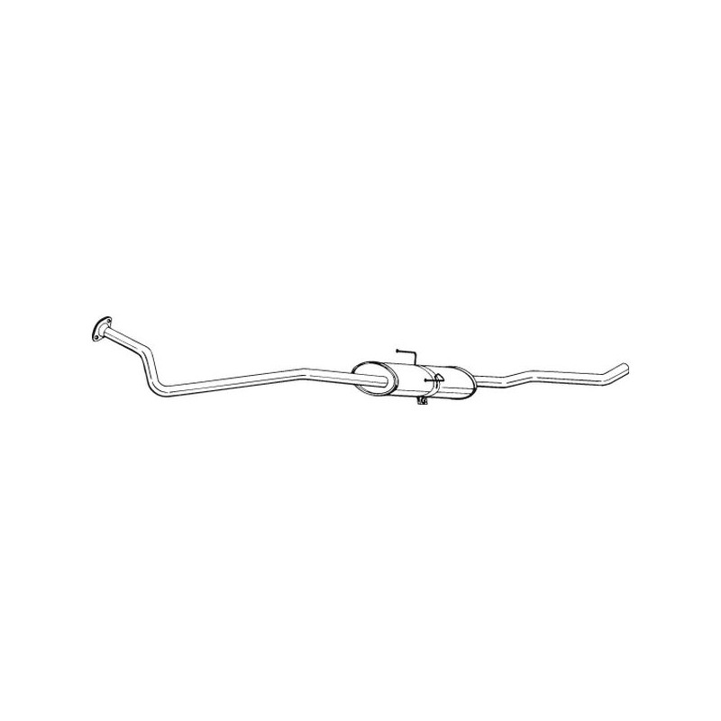 Silencieux d'échappement Central Pour Peugeot Fiat Citroën 1.9 D