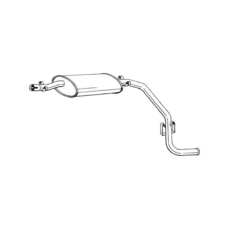 Silencieux d'échappement Arrière Pour Peugeot Fiat Citroën 172626 7579139