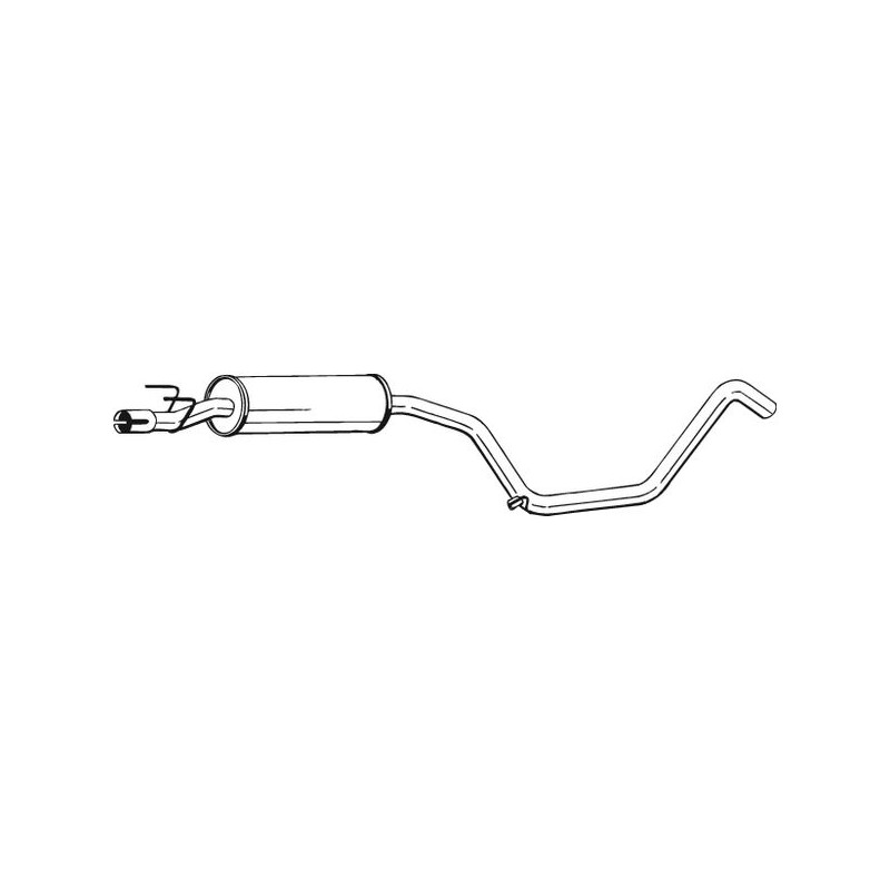 Silencieux d'échappement Central Pour Opel Combo Vauxhall
