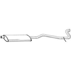 Silencieux d'échappement Central Pour Peugeot 406 171761 171786