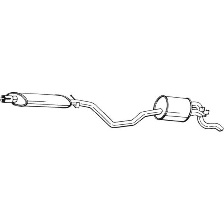 Silencieux d'échappement Arrière Pour Fiat Punto 46444035 7781515
