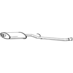 Silencieux d'échappement Central Pour Peugeot 205 I II 172847