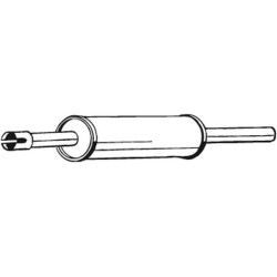 Silencieux d'échappement Avant Pour VW Golf II III Jetta Passat 191253209A