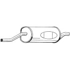 Silencieux d'échappement Arrière Pour BMW 5 18121175747