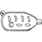Silencieux d'échappement Avant Pour Renault 4 7700647095