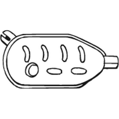 Silencieux d'échappement Avant Pour Renault 4 7700647095