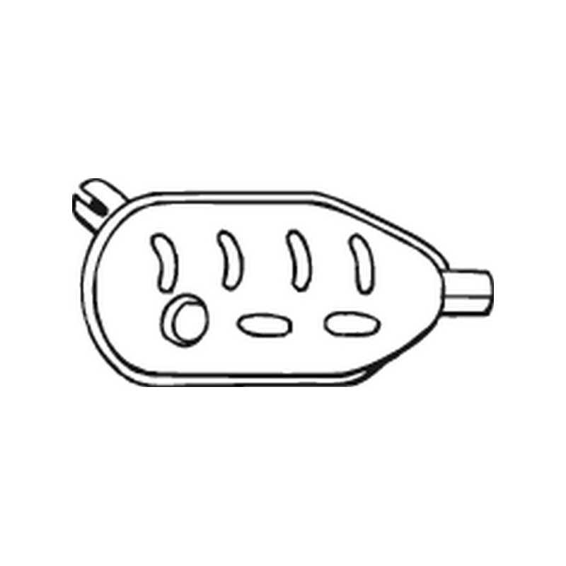 Silencieux d'échappement Avant Pour Renault 4 7700647095