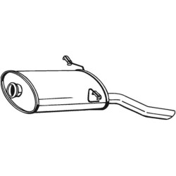 Silencieux d'échappement Arrière Pour Peugeot 405 II 172674 172676