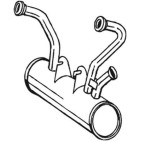 Silencieux d'échappement Avant Pour Citroën 2 CV Acadiane AMI Dyane 5429110R