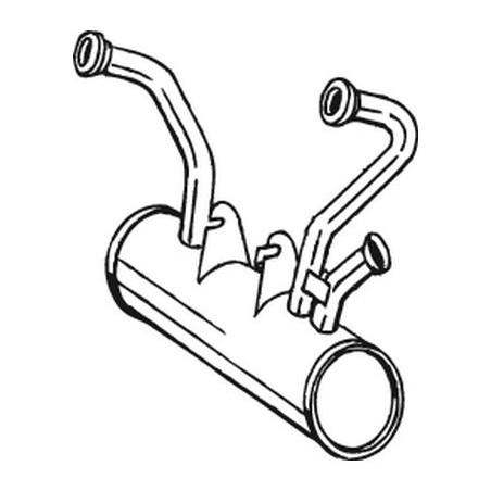 Silencieux d'échappement Avant Pour Citroën 2 CV Acadiane AMI Dyane 5429110R