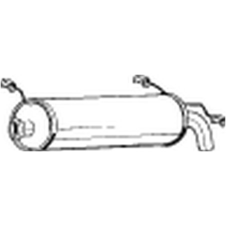 Silencieux d'échappement Arrière Pour Citroën ZX 1726K9 1726L4 96041796