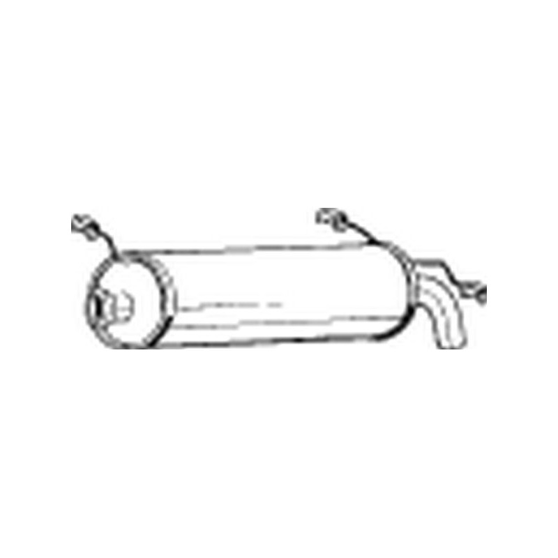 Silencieux d'échappement Arrière Pour Citroën ZX 1726K9 1726L4 96041796