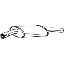 Silencieux d'échappement Central Pour Peugeot Fiat Citroën 1717HS 7579129