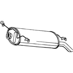 Silencieux d'échappement Arrière Pour Citroën Xantia 172681 96164115