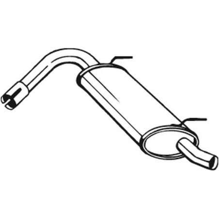 Silencieux d'échappement Arrière Pour Fiat Panda 51763719