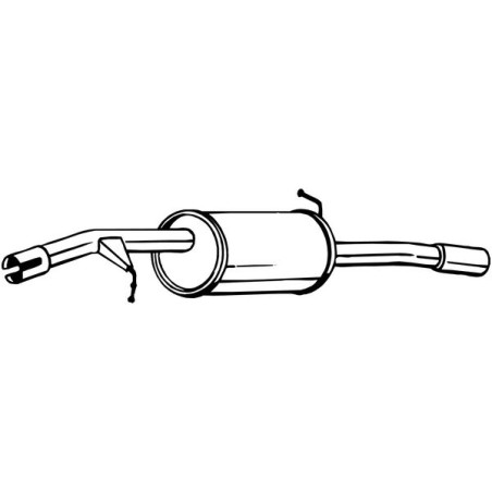 Silencieux d'échappement Arrière Pour Citroën C3 II 1607387380 1730EY