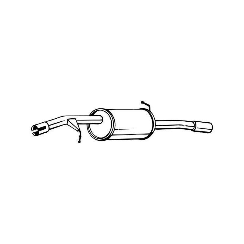 Silencieux d'échappement Arrière Pour Citroën C3 II 1607387380 1730EY