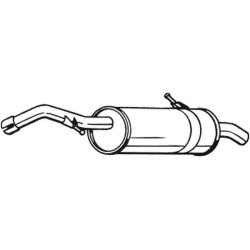 Silencieux d'échappement Arrière Pour Citroën C3 I 1726XL