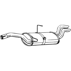 Silencieux d'échappement Arrière Pour Peugeot Fiat Citroën Lancia 1726HC