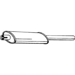 Silencieux d'échappement Avant Pour Citroën C15 95593036